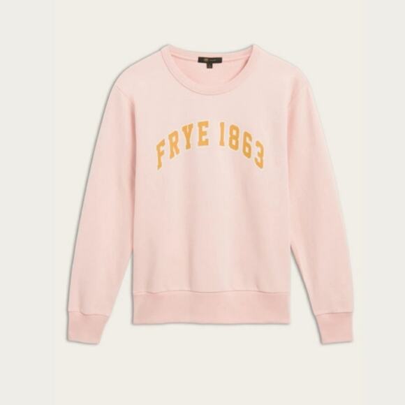 Frye Tops - NWT Frye Pink 1863 Logo Pullover Sweatshirt